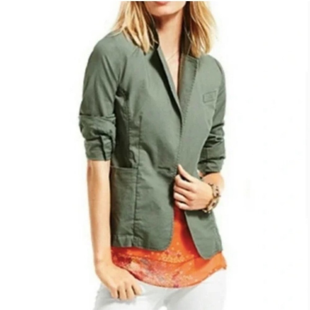 CAbi Lightweight Olive Green Blazer/Jacket Size Small Style #207